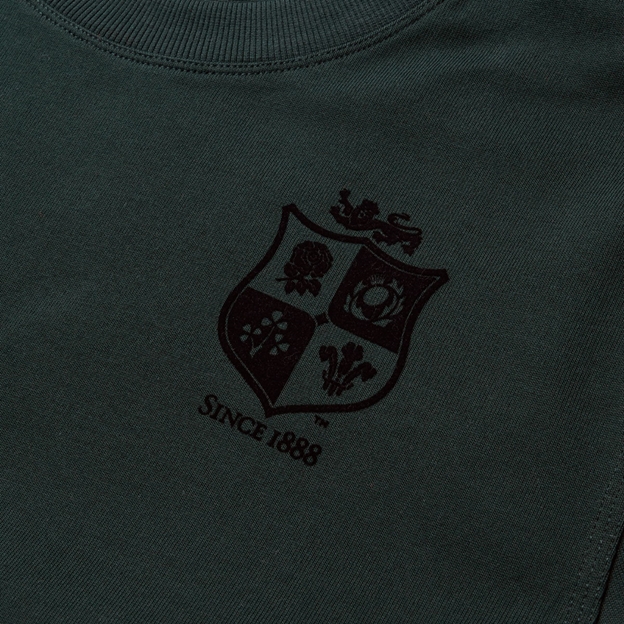 British and Irish Lions Mens Stealth T-Shirt Green - Lions Crest