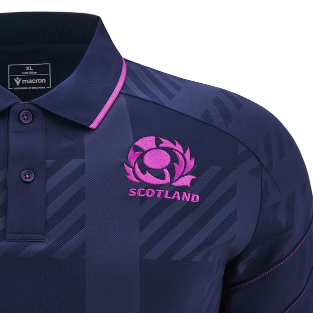 Scotland Mens Travel Polo T-Shirt 25/26 - Navy