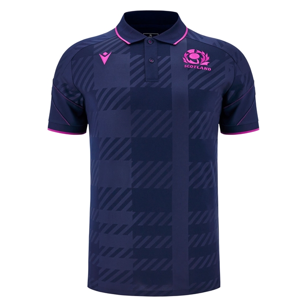 Scotland Mens Travel Polo T-Shirt 25/26 - Navy