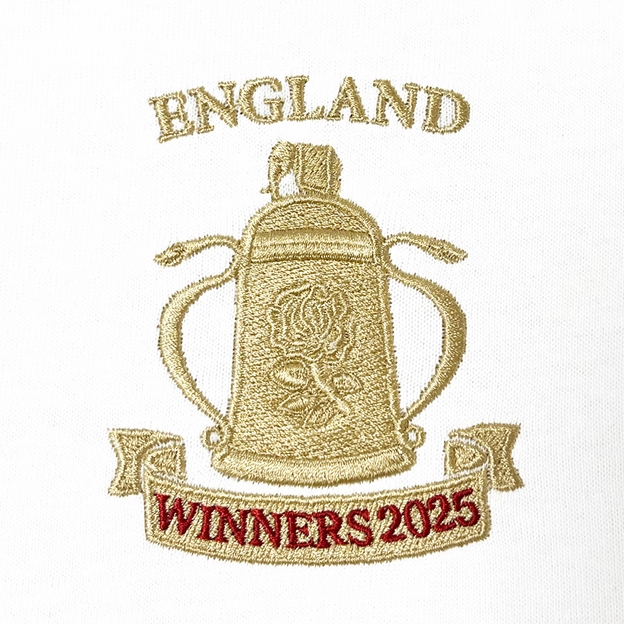 England Mens Cup Winners 2025 Classic Rugby Shirt - White