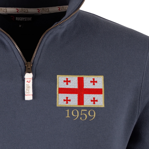 R1823 Georgia 1959 Quarter Zip Top - Petrol Blue