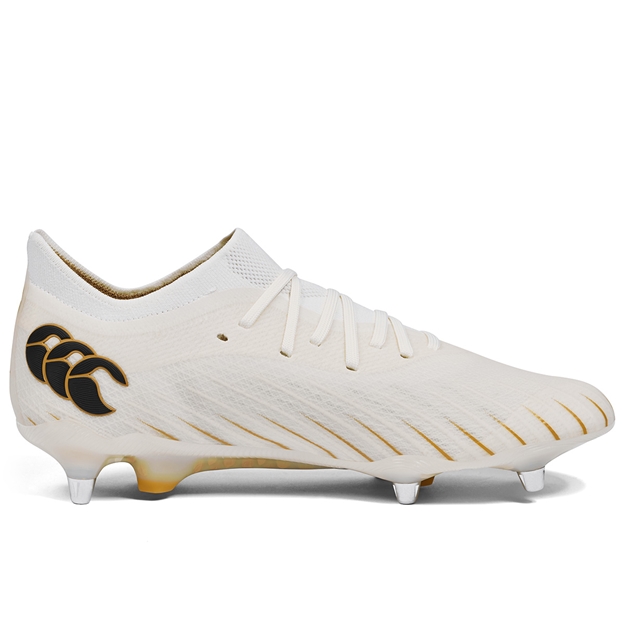Canterbury Adults Speed Falcon Elite Soft Ground Rugby Boots - White - Instep