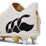 Canterbury Adults Speed Falcon Elite Soft Ground Rugby Boots - White - Heel 