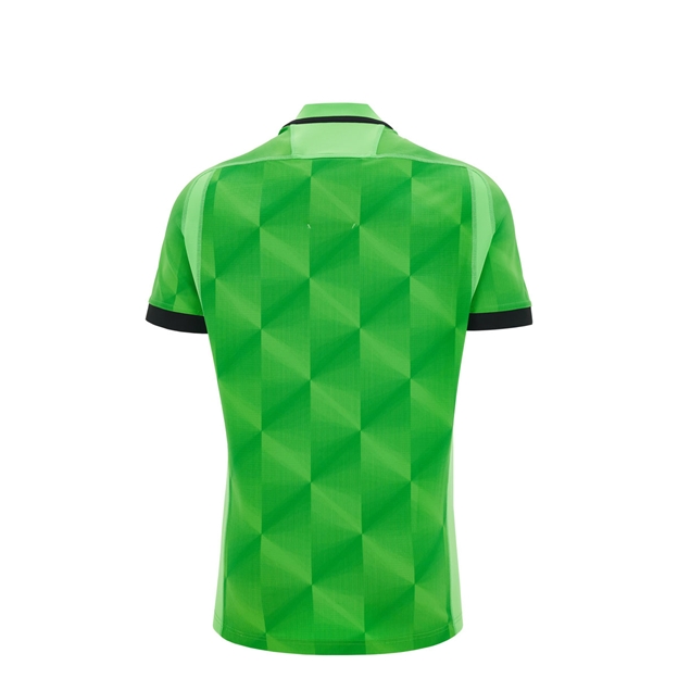 Wales Kids Training Rugby Shirt 26/27 Neon Green - Back View