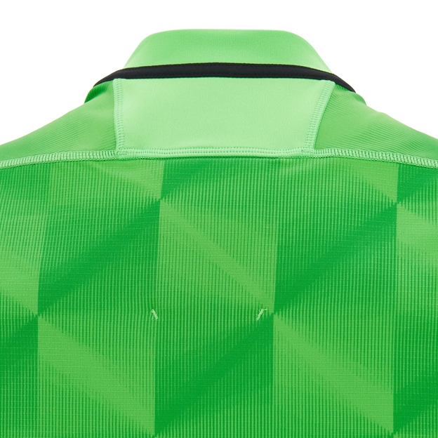 Wales Kids Training Rugby Shirt 26/27 Neon Green - Nape Close-up