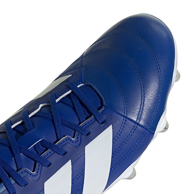 Adidas Adults Kakari Elite Soft Ground Rugby Boots Team Royal Blue - Lacing Close-up