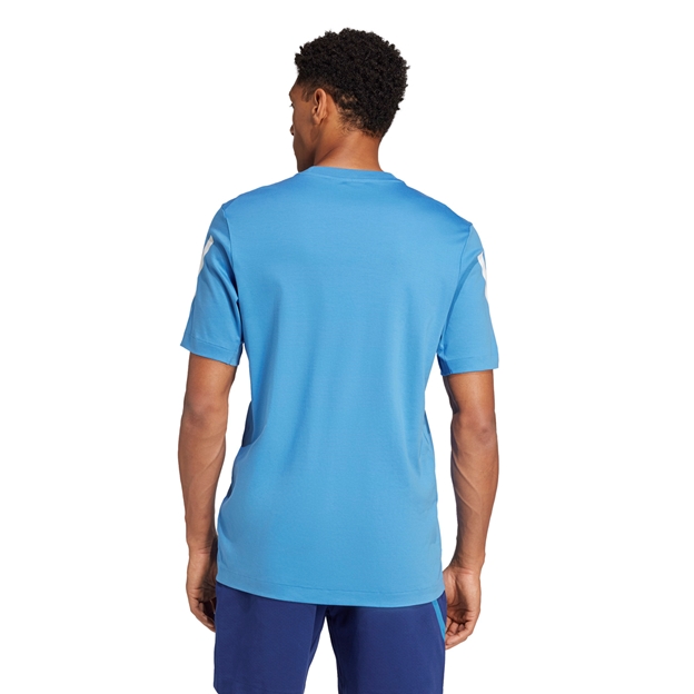 France adidas Mens Travel T-Shirt - Focus Blue 2024 - Model Back