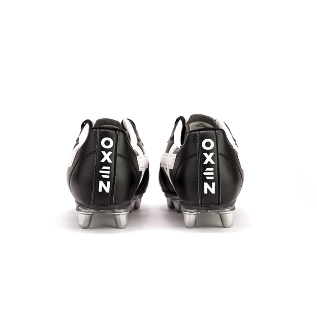 Oxen Adults Raptor Elite 8 Stud Soft Ground Rugby Boots Black - Heel