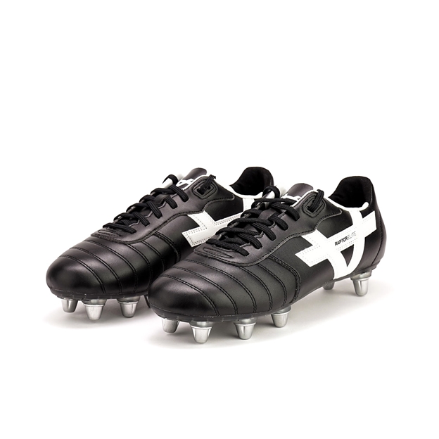 Oxen Adults Raptor Elite 8 Stud Soft Ground Rugby Boots Black - Pair