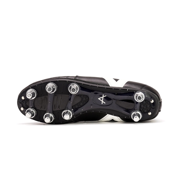 Oxen Adults Raptor Elite 8 Stud Soft Ground Rugby Boots Black - Soleplate