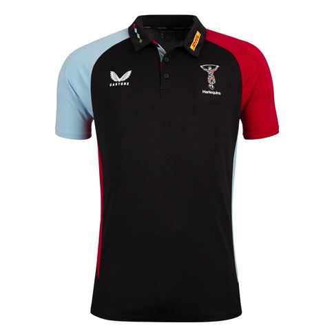Harlequins Mens Presentation Polo 2025 - Front Harlequins Mens Presentation Polo 2025 - Front