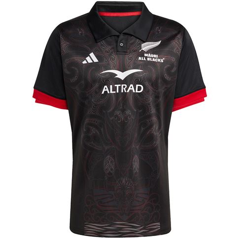Maori All Blacks Mens Home Rugby Shirt 25/26 - Front Maori All Blacks Mens Home Rugby Shirt 25/26 - Front