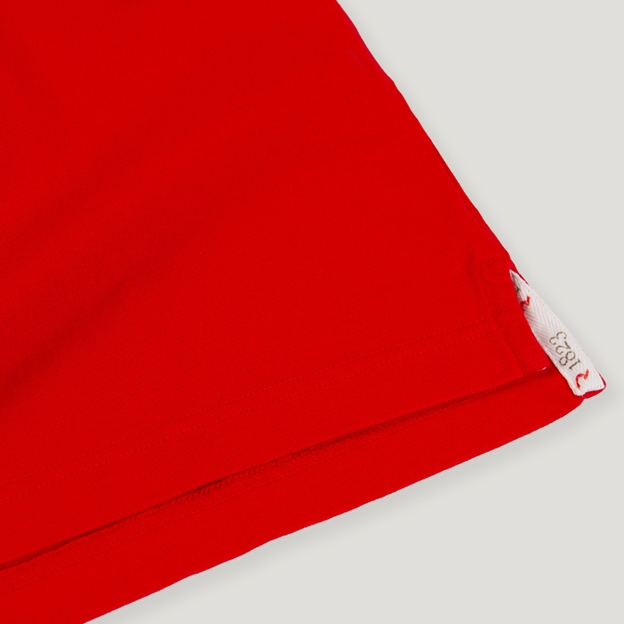 Spain 1929 Adults Heritage Rugby Shirt Red - Hem Close-up