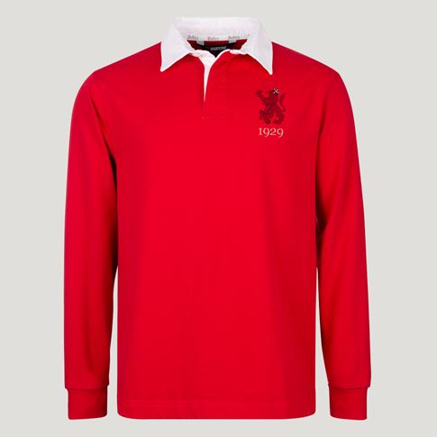 Spain 1929 Adults Heritage Rugby Shirt Red - Front View