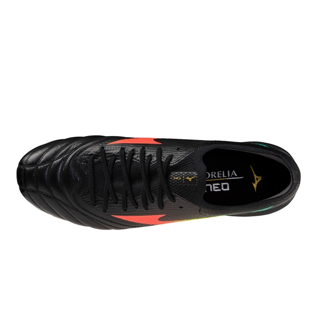 Mizuno Adults Morelia Neo V β Pro Firm Ground Rugby Boots Black - Top View