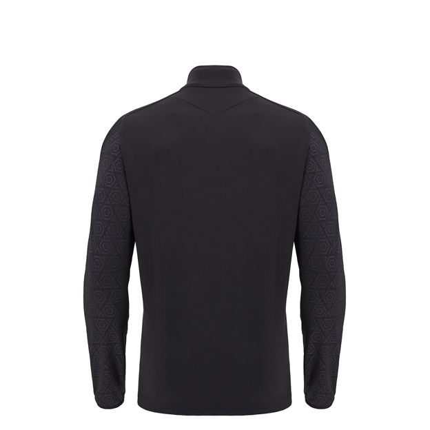 Wales Kids Training 1/4 Zip Top - Black 2025 - Back
