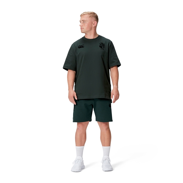 British and Irish Lions Mens Stealth Fleece Shorts Green - Model