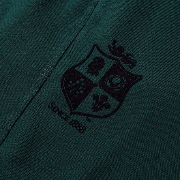 British and Irish Lions Mens Stealth Fleece Shorts Green - Lions Crest