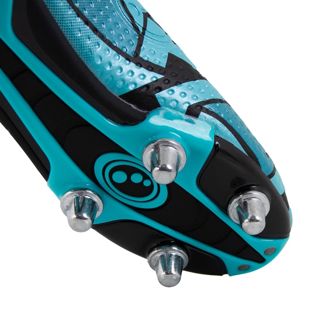 Optimum Kids Aztec Fly Knit Rugby Boot Blue - Forefoot