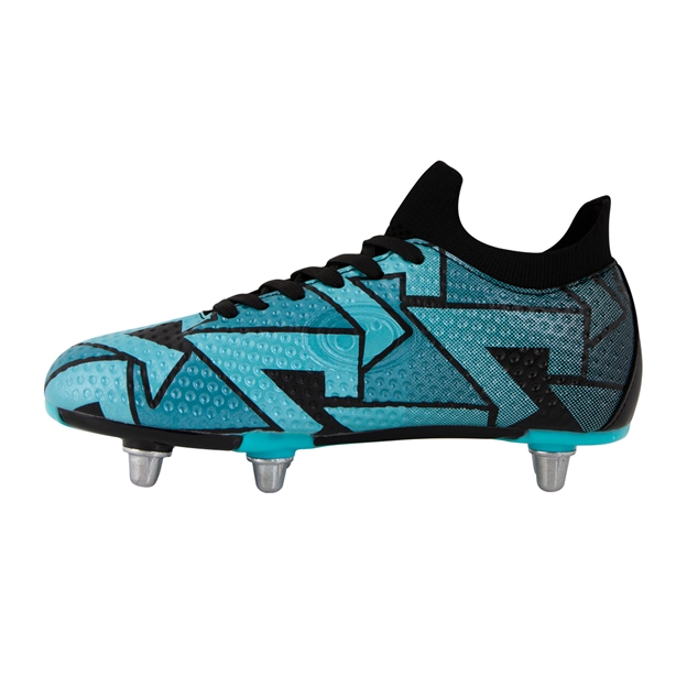 Optimum Kids Aztec Fly Knit Rugby Boot Blue - Instep