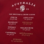 British & Irish Lions Mens Tour'25 T-Shirt Red - Tour Fixtures 