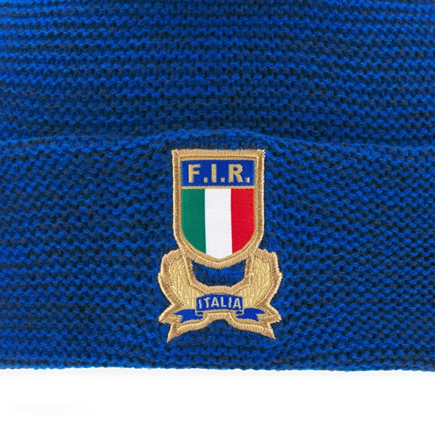 Italy PomPom Beanie 25/26 Navy - Crest