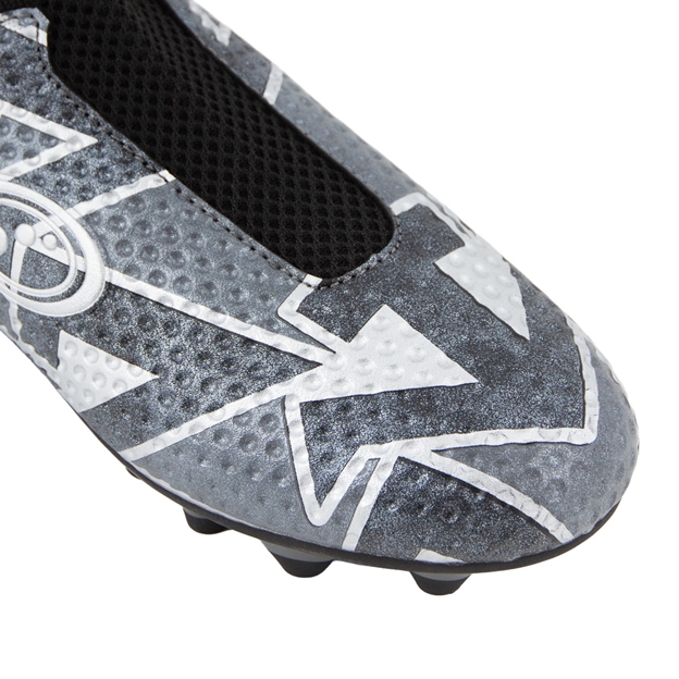 Optimum Kids Aztec Laceless Moulded Stud Rugby Boot Ice Grey - Toe Close-up