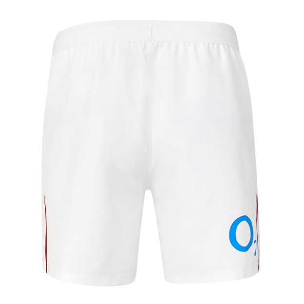 England Mens Home Rugby Shorts 26/27 Brilliant White - Back View