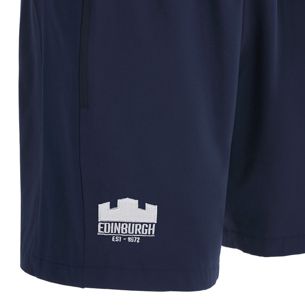 Edinburgh Mens Training Bermuda Shorts 25/26 Navy - Embroidered Logo