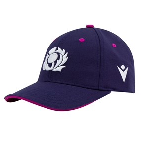 Scotland Adults Baseball Cap Curve Visor 25/26 Navy - Front