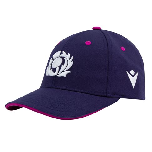 Scotland Adults Baseball Cap Curve Visor 25/26 Navy - Front Scotland Adults Baseball Cap Curve Visor 25/26 Navy - Front