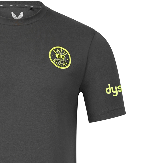 Bath Mens Off Pitch T-Shirt 26/27 Gunmetal - Badge Close-up