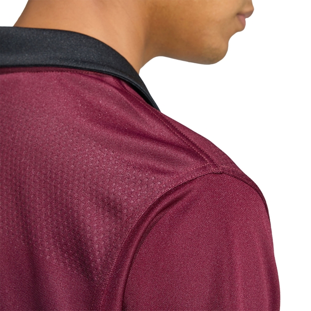 All Blacks Mens Training Rugby Shirt 26/27 Maroon - Model Back Close-up View