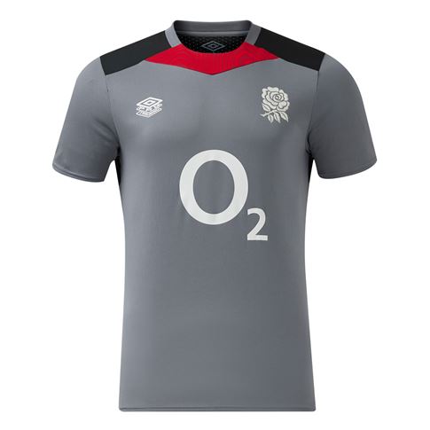 England Mens Gym T-Shirt - Grey - 2025 - Front England Mens Gym T-Shirt - Grey - 2025 - Front