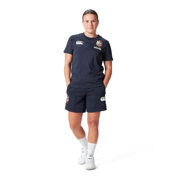 British and Irish Lions Womens Cotton T-Shirt Navy - Model