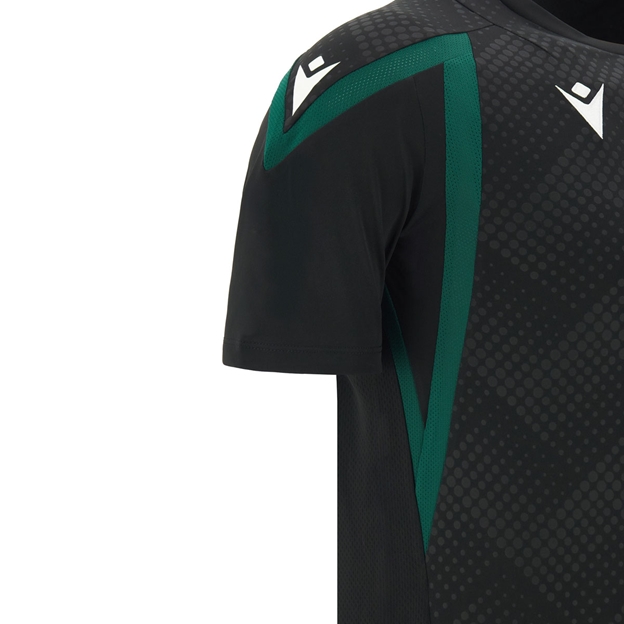 Wales Mens Training T-Shirt 26/27 Black - Sleeve Close-up