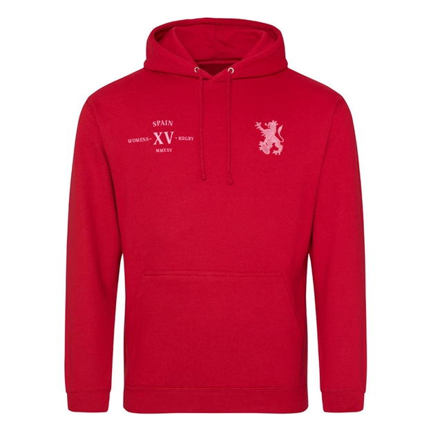 Womens World Cup Spain Adults Classic Hoodie Red - Front
