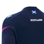 Scotland Mens Training Poly Shirt 25/26 Long Sleeve Navy - Shoulder Detail 