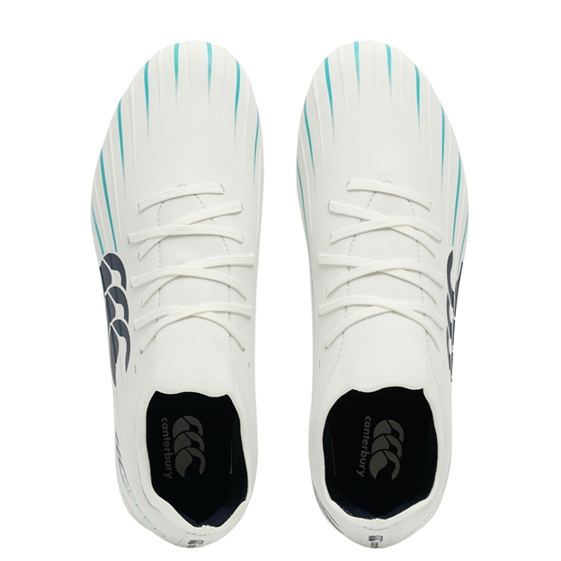Canterbury Adults Speed Falcon 2.0 Pro Soft Ground Rugby Boots White - Pair Top View