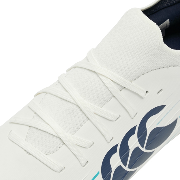 Canterbury Adults Speed Falcon 2.0 Pro Soft Ground Rugby Boots White - Lacing Close-up