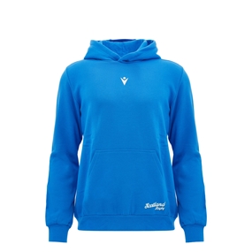 Scotland Kids Leisure Cotton Hoodie 26/27 Blue White and Green - Front View