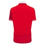 Wales Mens Home Cotton Rugby Shirt 25/26 Short Sleeve Red - Back 