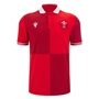 Wales Mens Home Cotton Rugby Shirt 25/26 Short Sleeve Red - Front 