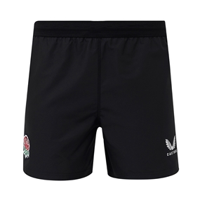 England Mens Away Rugby Shorts 25/26 Black - Front