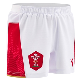 Wales Mens Home Rugby Shorts - 2025 - Front