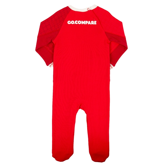 Wales Baby Home Kit Sleepsuit 25/26 Red - Back View Wales Baby Home Kit Sleepsuit 25/26 Red - Back View