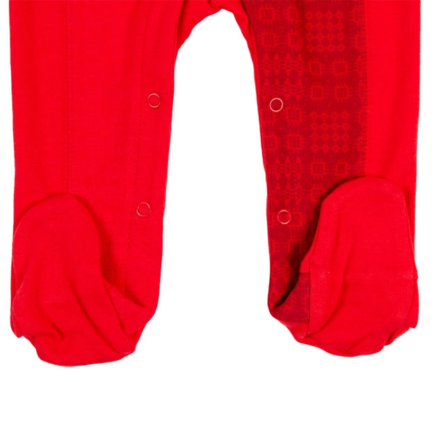 Wales Baby Home Kit Sleepsuit 25/26 Red - Feet Close-up Wales Baby Home Kit Sleepsuit 25/26 Red - Feet Close-up