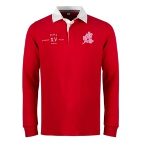 Womens World Cup Japan Adults Classic Heavyweight Rugby Shirt Red - Front