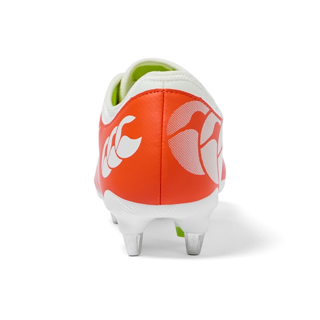 Canterbury Adults Phoenix 2.0 Team Soft Ground Rugby Boots Orange - Back