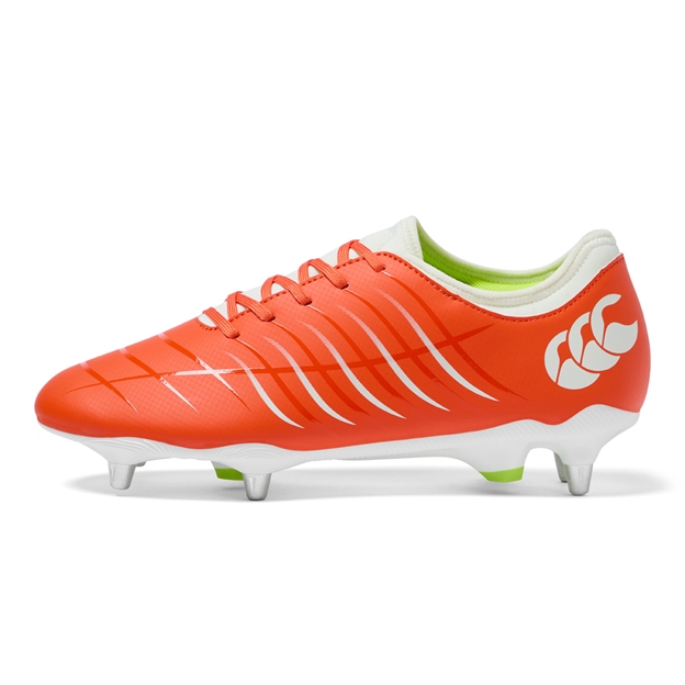 Canterbury Adults Phoenix 2.0 Team Soft Ground Rugby Boots Orange - Outstep